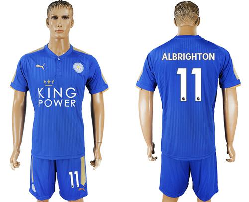 Leicester City #11 Albrighton Home Soccer Club Jersey